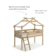 Boori Forest Kids Teepee Single Loft Bed, Almond