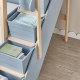 Boori Natty Kids King Single Bunk Bed With Storage Staircase, Blueberry and Almond