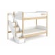 Boori Natty Kids King Single Bunk Bed with Storage Staircase, Barley and Almond