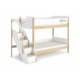 Boori Natty Kids King Single Bunk With Storage Staircase, Barley and Almond