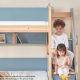 Boori Natty Kids King Single Bunk With Storage Staircase, Barley and Almond