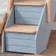 Boori Natty Kids King Single Bunk Bed With Storage Staircase, Barley and Almond