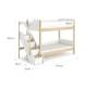 Boori Natty Kids King Single Bunk Bed with Storage Staircase, Barley and Almond