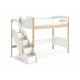 Boori Natty Kids King Single Loft With Storage Staircase ,Barley and Almond