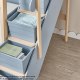 Boori Natty Kids King Single Loft Bed with Storage Staircase, Barley and Almond