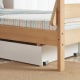 Boori Neat Kids Under Bed Storage Drawer 2 Pack, Barley White