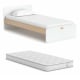 Boori Neat Kids Single Bed with Spring Mattress, Barley and Almond