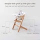 Boori Neat Kids High Chair V22 with Insert, Barley and Beech