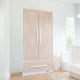 Boori Neat Kids 2 Door Wardrobe, Barley and Oak