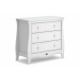 Boori Sleigh Kids 3 Drawer Chest Smart Assembly, Barley White