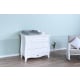 Boori Sleigh Kids 3 Drawer Chest Smart Assembly, Barley White