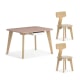 Boori Tidy Kids Table V23 With Two Chairs Package, Cherry and Almond