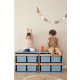 Boori Tidy Kids Toy Cabinet, Blueberry and Almond