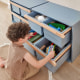 Boori Tidy Kids Toy Cabinet, Blueberry and Almond