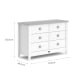 Boori Universal Kids 6 Drawer Chest V23, Blueberry and Almond