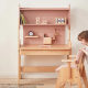 Boori Euler Kids Desk With Pegboard And Hutch Package, Cherry and Beech