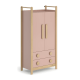 Boori Tidy Kids 2 Door Wardrobe With 2 Drawers, Cherry and Almond