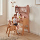 Boori Euler Kids Desk With Pegboard And Hutch Package, Barley and Beech