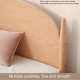 Boori Yarra Kids King Single Bed with Fabric Covers, Pebble and Beech
