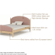 Boori Yarra Kids King Single Bed with Fabric Covers, Pebble and Beech