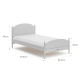 Boori Yarra Kids King Single Bed with Fabric Covers, Pebble and Beech