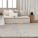 DreamWeaver Pure Scandinavian Wool Rug, Grey, 80x300cm