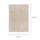 DreamWeaver Pure Scandinavian Wool Rug, Beige, 200x290cm