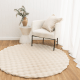 DreamWeaver Essence Machine Washable Rug, Beige, 100x100cm