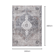 DreamWeaver Homestead Machine Washable Rug, Jule Grey, 240x330cm