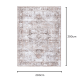 DreamWeaver Homestead Machine Washable Rug, Amelie Terracotta, 200x290cm