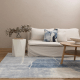 DreamWeaver Oasis Machine Washable Rug, Abstract Blue, 160x230cm