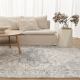 DreamWeaver Oasis Machine Washable Rug, Medallion Blue, 160x230cm