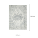 DreamWeaver Oasis Machine Washable Rug, Medallion Blue, 200x290cm