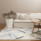 DreamWeaver Oasis Machine Washable Rug, Geo Blue, 160x230cm
