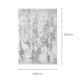 DreamWeaver Aura Modern Rug, Grey Blue, 200x290cm