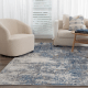 DreamWeaver Zenith Modern Rug, Navy Blue, 80x300cm