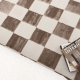 DreamWeaver Jade Checkered Rug, Cream Brown, 160x230cm