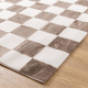 DreamWeaver Jade Checkered Rug, Cream Brown, 160x230cm