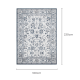 DreamWeaver Maya Floral Traditional Rug, Blue, 160x230cm