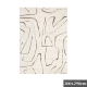 DreamWeaver Mila Modern Lines Rug, Cream & Brown, 200x290cm