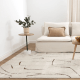 DreamWeaver Mila Modern Lines Rug, Cream & Brown, 160x230cm