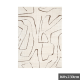 DreamWeaver Mila Modern Lines Rug, Cream & Brown, 160x230cm