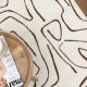 DreamWeaver Mila Modern Lines Rug, Cream & Brown, 160x230cm