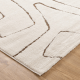 DreamWeaver Mila Modern Lines Rug, Cream & Brown, 160x230cm