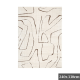 DreamWeaver Mila Modern Lines Rug, Cream & Brown, 240x330cm