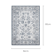 DreamWeaver Maya Floral Traditional Rug, Blue, 50x80cm