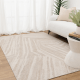 DreamWeaver Toscana Geo Lines Rug, Beige Cream, 160x230cm