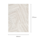 DreamWeaver Toscana Geo Lines Rug, Beige Cream, 160x230cm