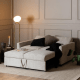 Hjem Design Maine Sofa Bed with Armrest