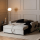 Hjem Design Maine Sofa Bed with Armrest